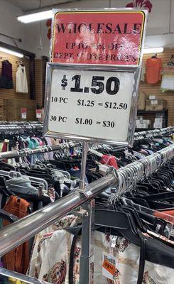 Racks and racks of $1.50 items