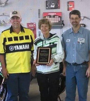 Owner, Janet McCarthy, with son, Tim (left), and Service Manager, Scott Psurny (right)