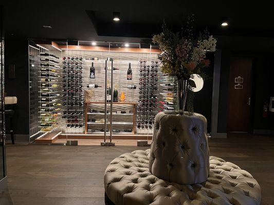 Wine cellar at the entrance