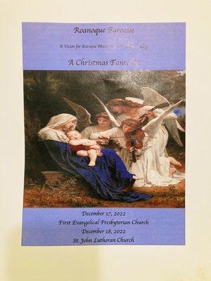 Roanoque Baroque's a Christmas Fantasia Concert at First Evangelical Presbyterian Church