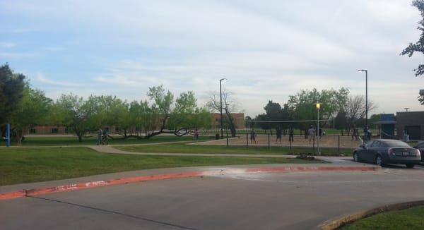 sand volleyball court