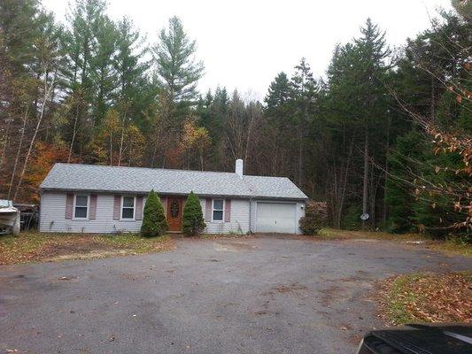 2 bedroom 1 bath ranch on 1.8 acres on 188 Puckerbrush Road in Deer Run  1 car attached  garage  149900