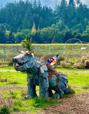 We always stop for a pic when cycling past these super cool sculptures