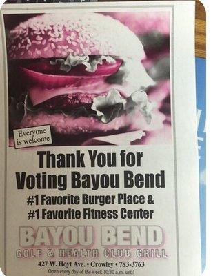 Voted best burger in Crowley! Couldn't be more true