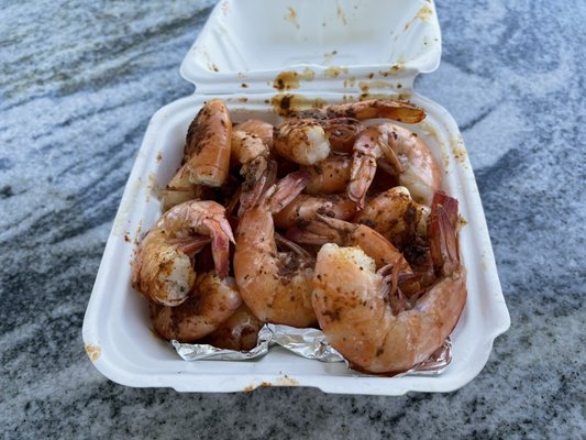 1 lb Steamed Shrimp, $16 (6.4.22)