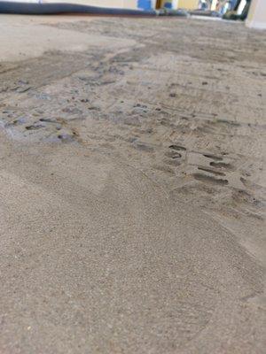 Here is a photo of before and after dust free tile thinset removal by Arizona Home Floors.