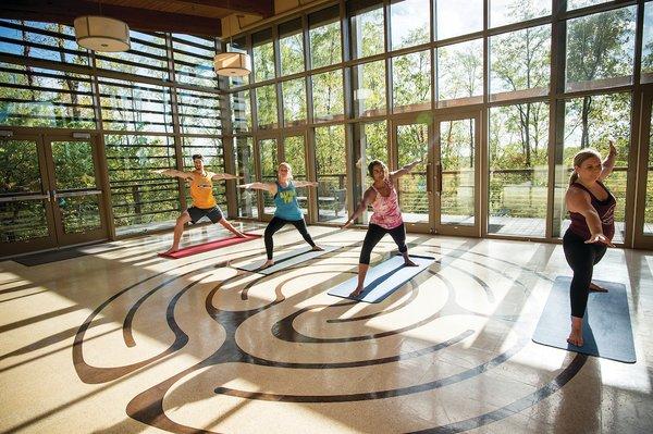 Overlooking the beautiful quarry of the DePauw Nature Park, the Reflection Center is home to many tranquil gathering and meditation spaces.