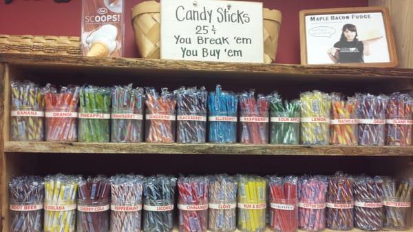 Candy sticks of every flavor