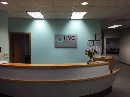 KVC Nebraska front desk in lobby