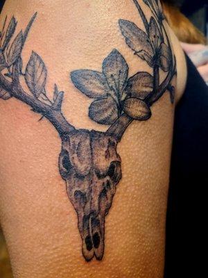 Her first buck, tattoo