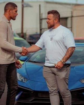 UFC champion Alex Pereira taking delivery of his new Lamborghini Tecnica at RT Auto Center