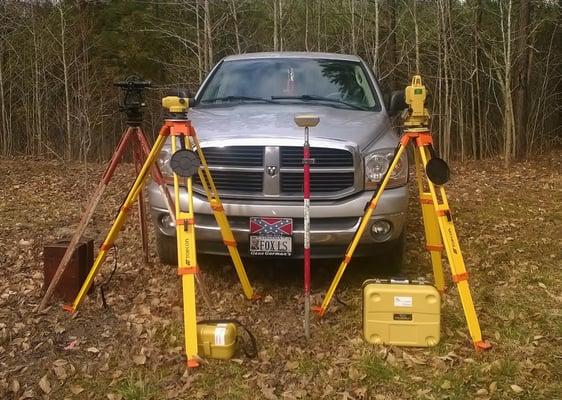 1945 W. & L.E. Gurley, Topcon AT-B3, Topcon HiPer SR, Topcon GTS-255W