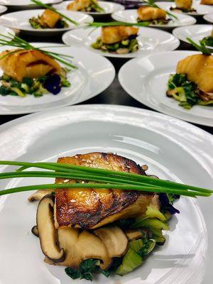 170 Plated Miso Glazed Chilean Sea Bass