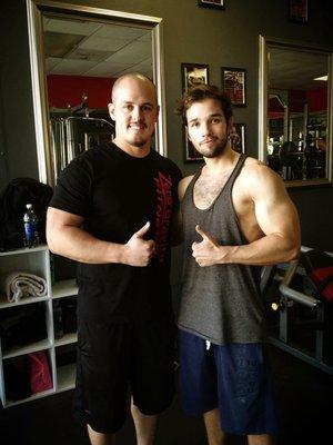 Cayden Riley and Nathan Kress after an awesome workout!