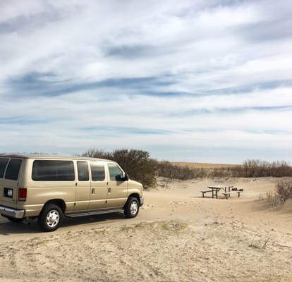 One of our beautiful Campervans in Assaeague Island, Va.