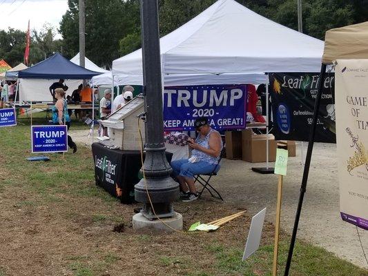 Campaigning for a Great America at the Peanut Festival.