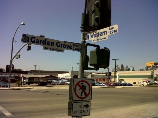 located on the corner of Garden Grove blvd and Western Ave