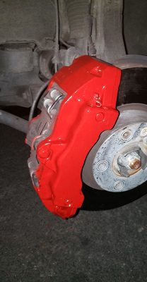 Finished photo of the red caliper