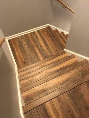 Laminate stairs case.