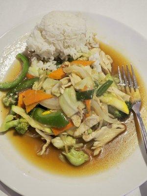 Lunch special:  Thai Vegetable w/chicken