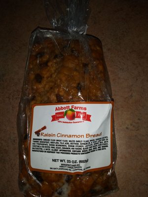 Raisin Cinnamon Bread.