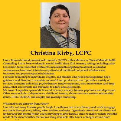 Christina Kirby, LCPC Bio