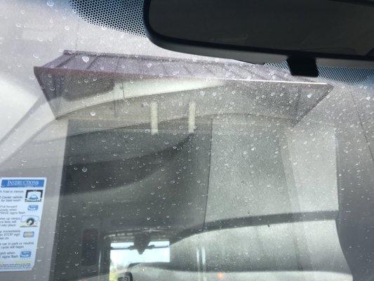 This is how it looked from the inside of my car . I was waiting to go into the car wash across the street