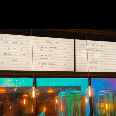 Beer menu