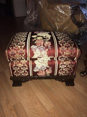 Reupholstered Ottoman