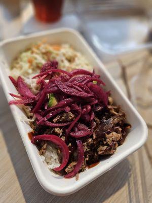 Brisket BBQ rice bowl