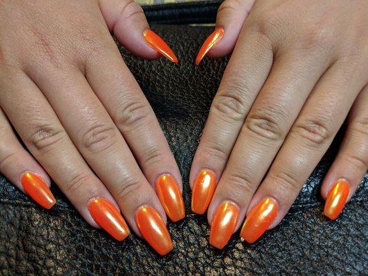 Neon orange chrome