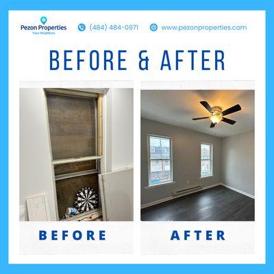 Look at this amazing before and after result. A transformation worth celebrating!  This once-neglected space has undergone a makeover!