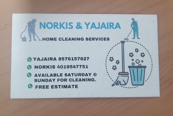 Cleaning business card