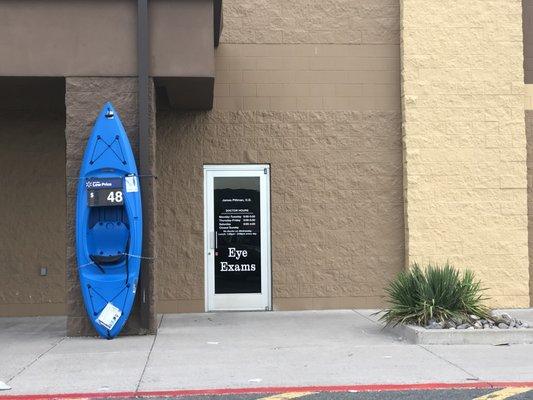 Saturday, June 29, 2019: front of office, located outside the Walmart in Clear Creek Plaza in Carson City.