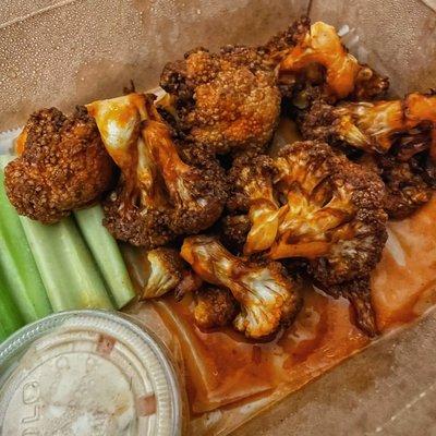 Cauliflower hot wings