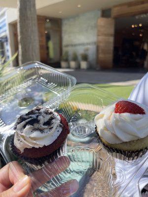 Red velvet & The Strawberry Cheesecake Cupcake