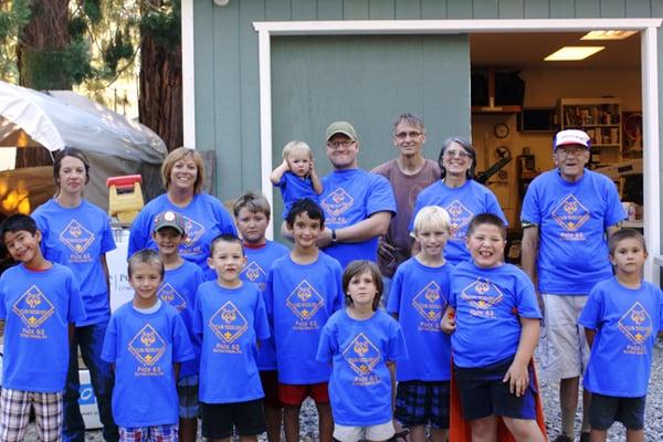 Here are the Cub Scouts in their nice new T-shirts.