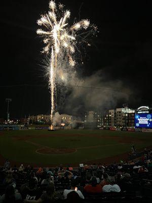 Fireworks at the Grasshopper Baseball Stadium