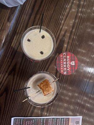 This is a smore martini and an espresso martini :) v v good