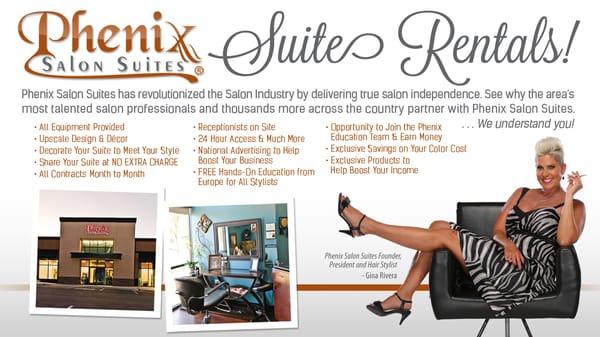 Fantastic, affordable and private salon suites for the independent professional!