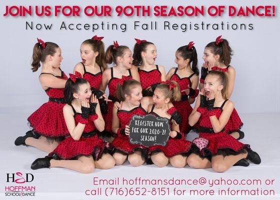 Entering our 90th season of dance!  Come and join our dance family