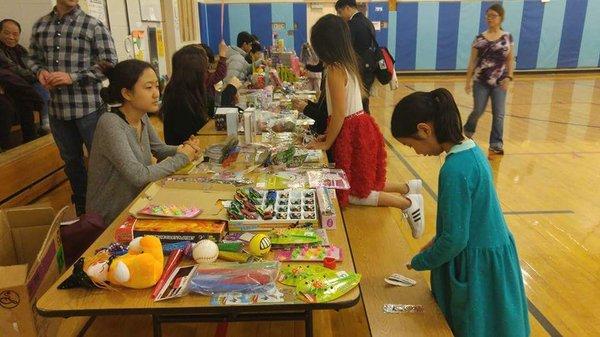 CNY carnival held by Monmouth Chinese School.  Kids play games and earn tickets to redeem for prizes.