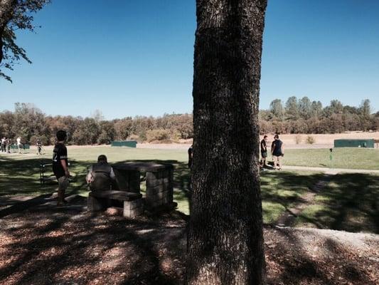 Beautiful scenery and shady seating.