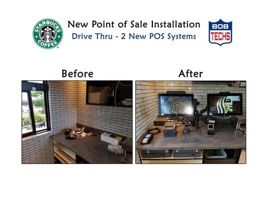 2 New POS terminals for the Drive Thru @ Starbucks