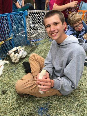 Farm day during summer school is a great opportunity to learn about chicken.  Cool!