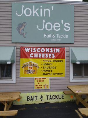 Three Lake's Cheese Haus located inside Jokin Joe's Bait and Tackle.