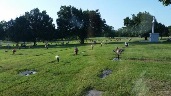 Beautifully well maintained cemetery.