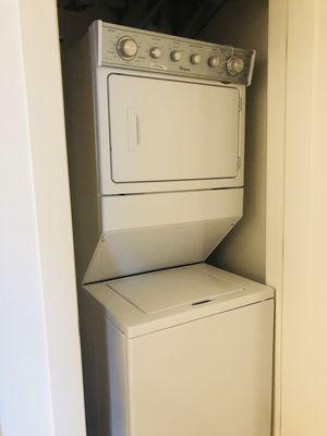 Stackable was her and dryer included in every apartment home.