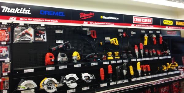 We carry all the top brands of power tools.