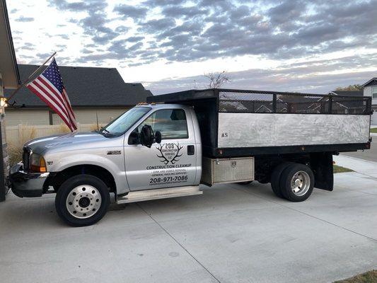 Out truck offers a 12 cubic yard dump box with a 5.5 ton hauling capacity.